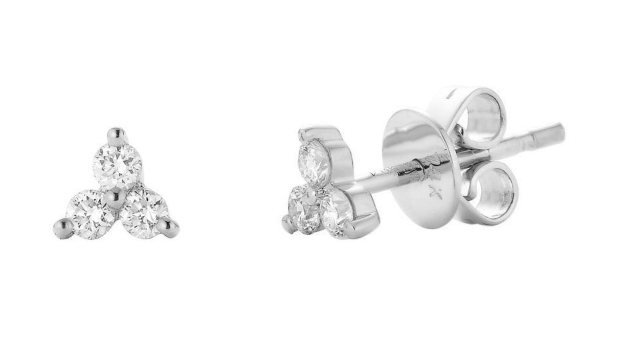 Trinity Three Diamond Piercings