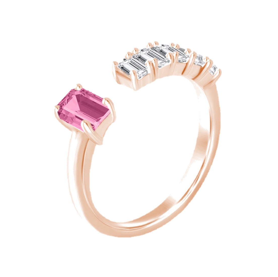 Valerie Pink Sapphire Diamond Ring