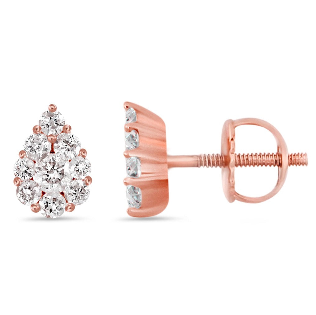 Vittoria Pear Diamond Studs