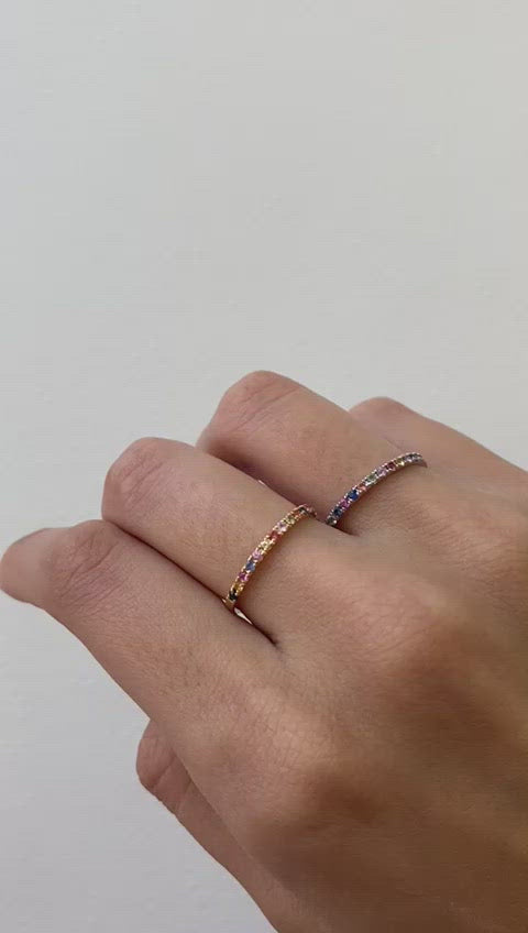 Rainbow Sapphire Ring