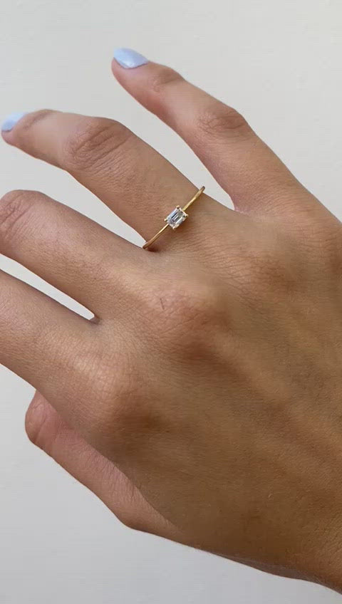 Anillo de diamantes Leia