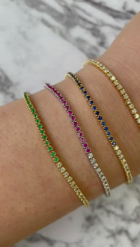 Harper Yellow Sapphire Diamond Tennis Bracelet