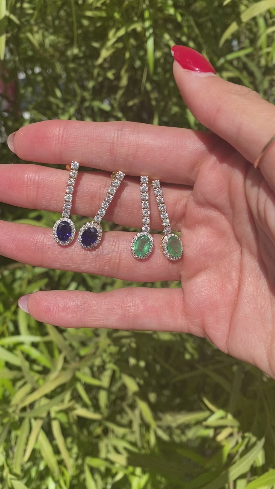 Monarch Diamond Emerald Earrings