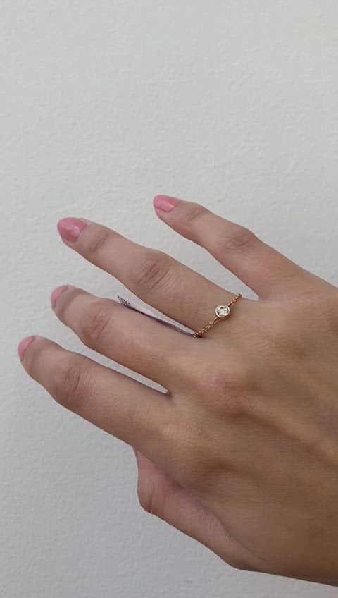 Anillo de cadena Bella con diamantes