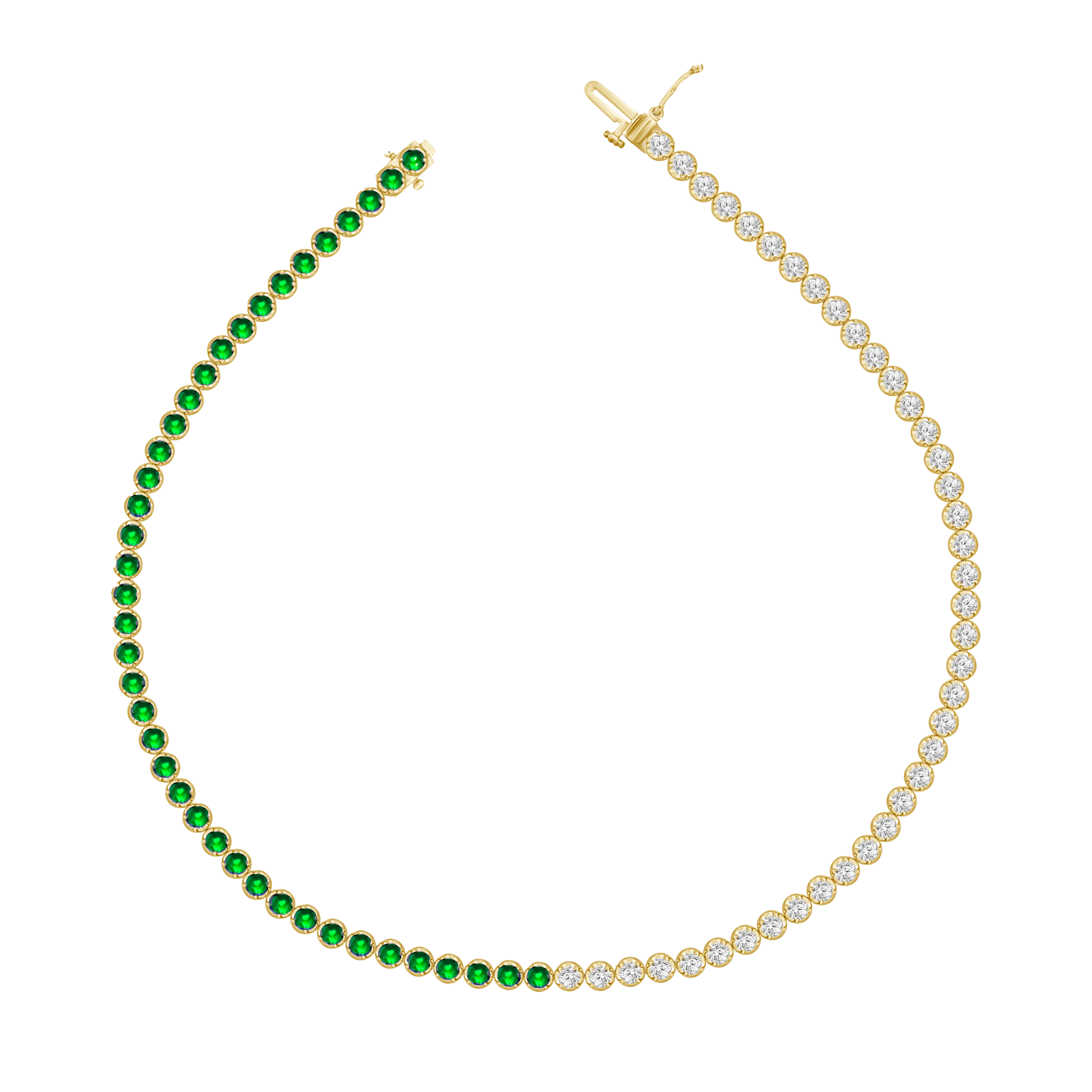 Zoey Emerald Diamond Tennis Bracelet