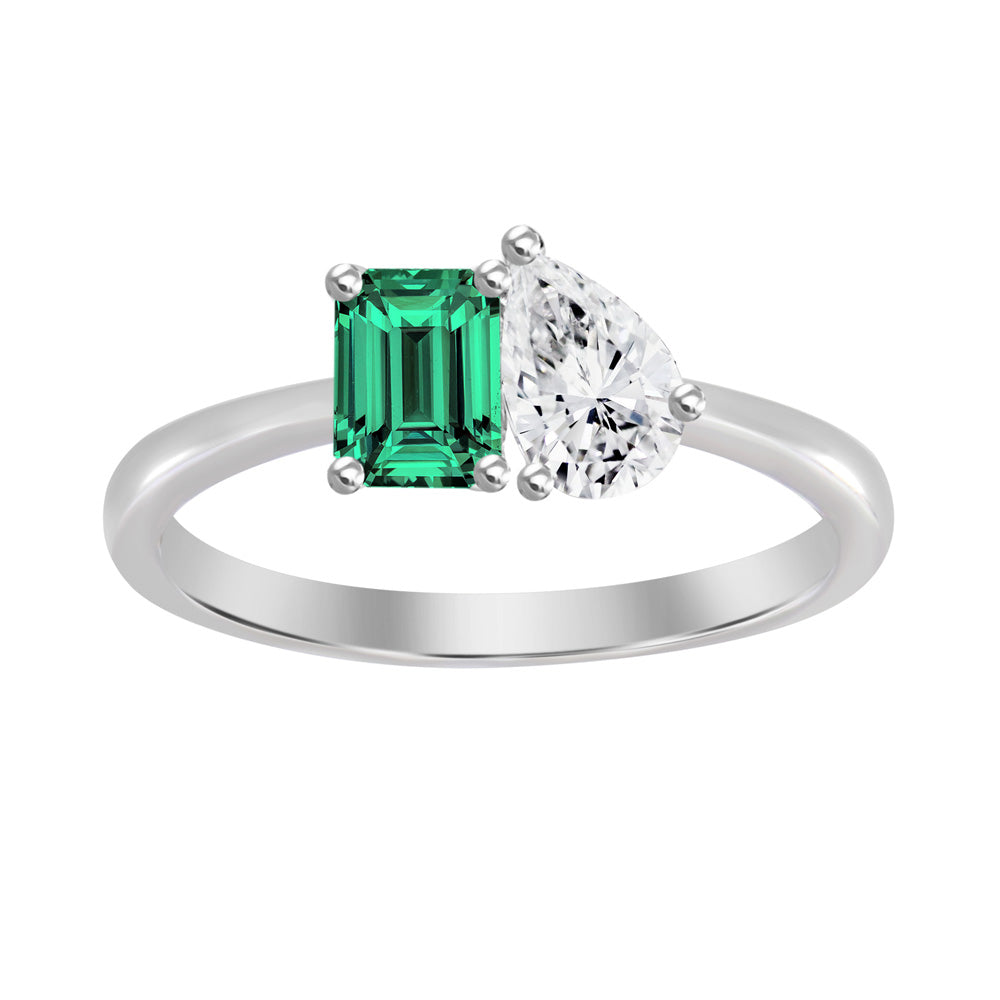 Alexandria Emerald Diamond Ring