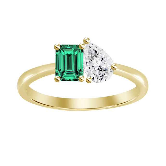 Alexandria Diamond Emerald Ring