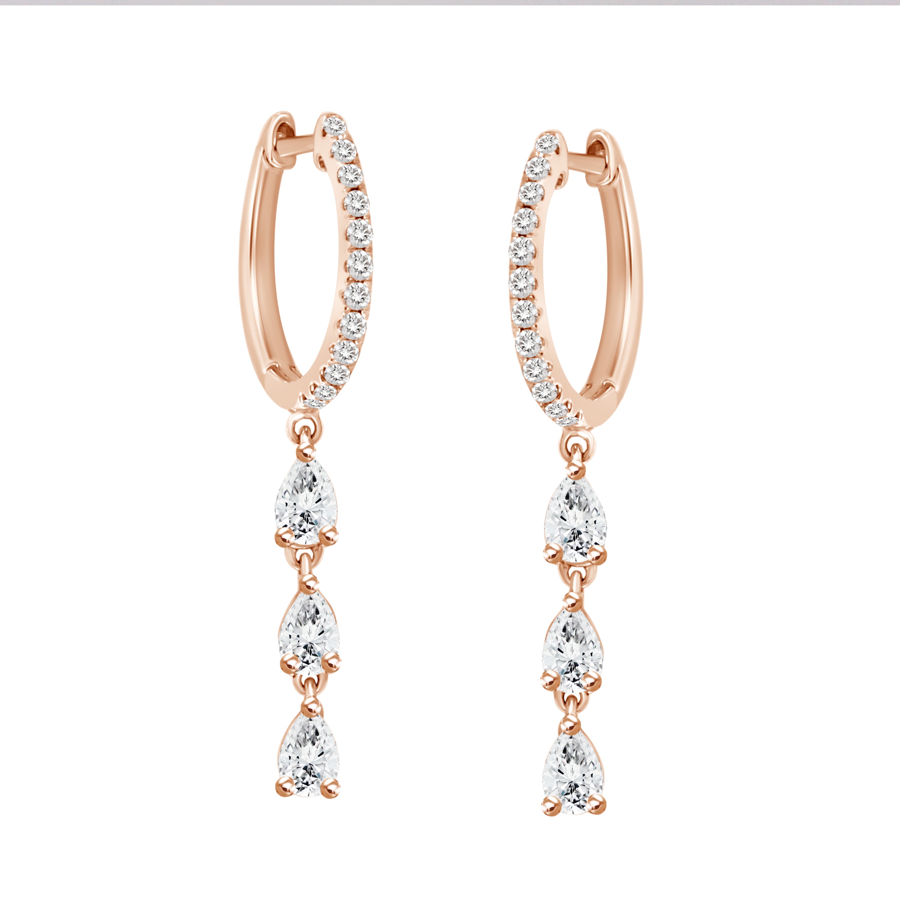Pendientes de diamantes de amapola
