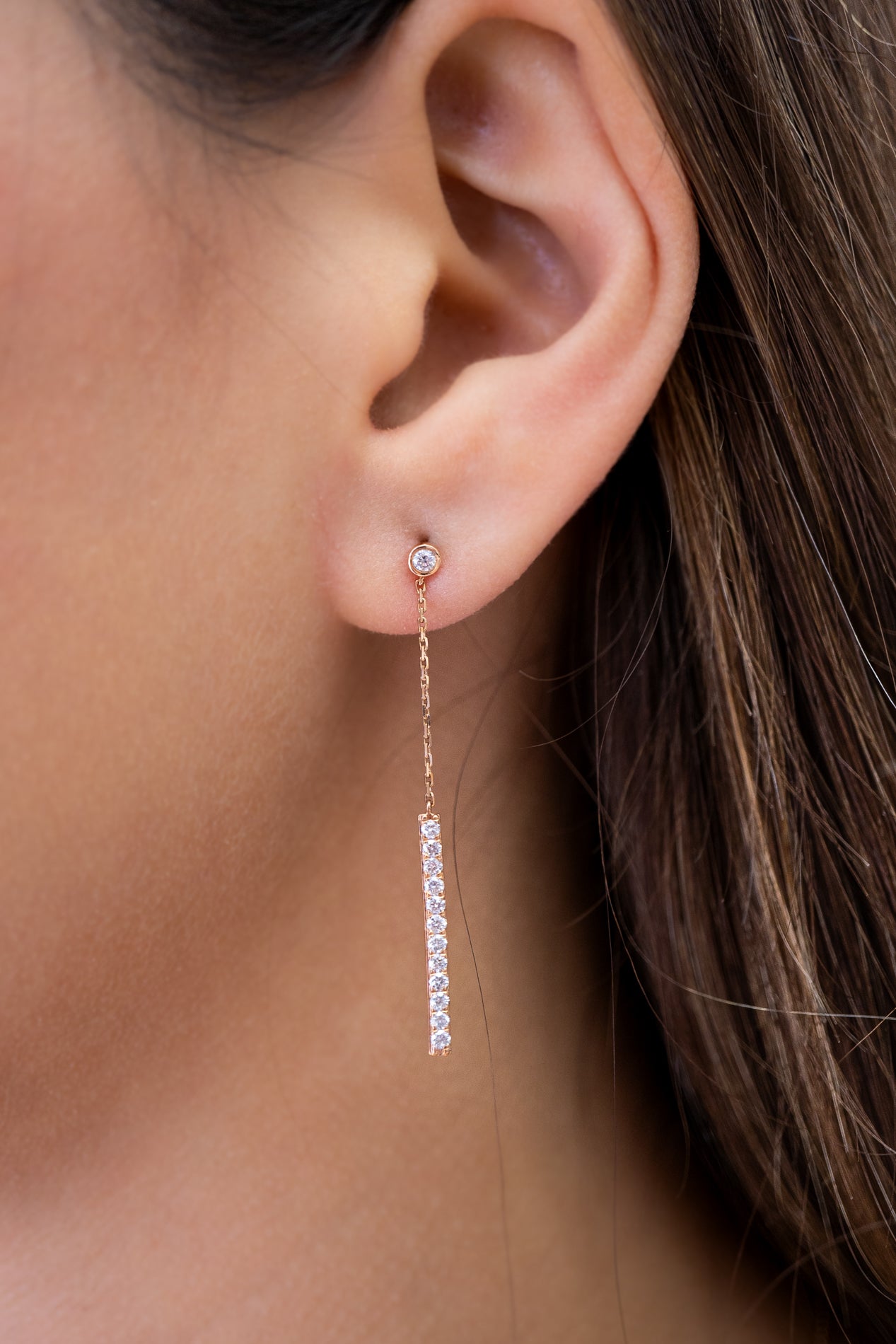 Odessa Diamond Long Earrings