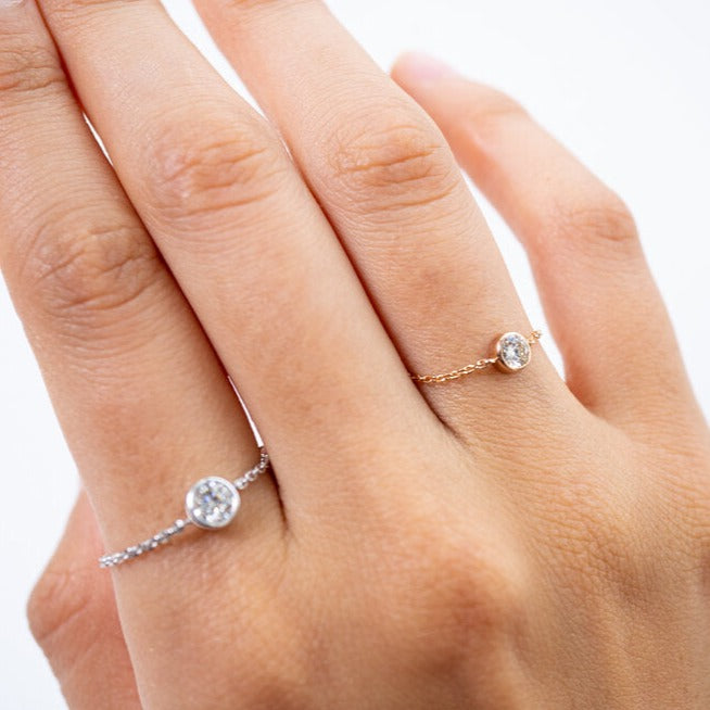 Anillo de cadena Bella con diamantes