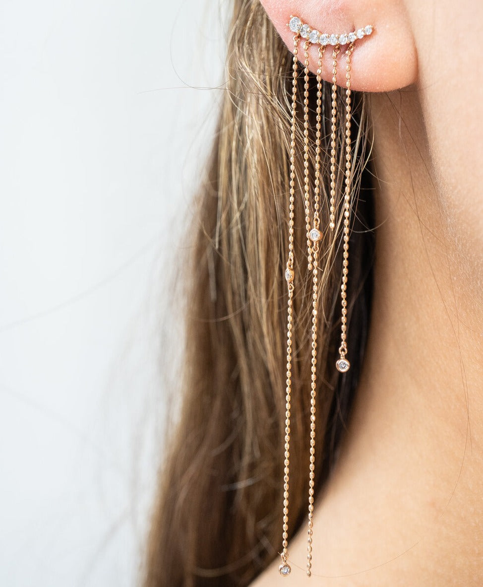 Athena Diamond Long Earrings