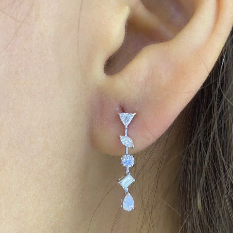 Nova Diamond Long Earrings