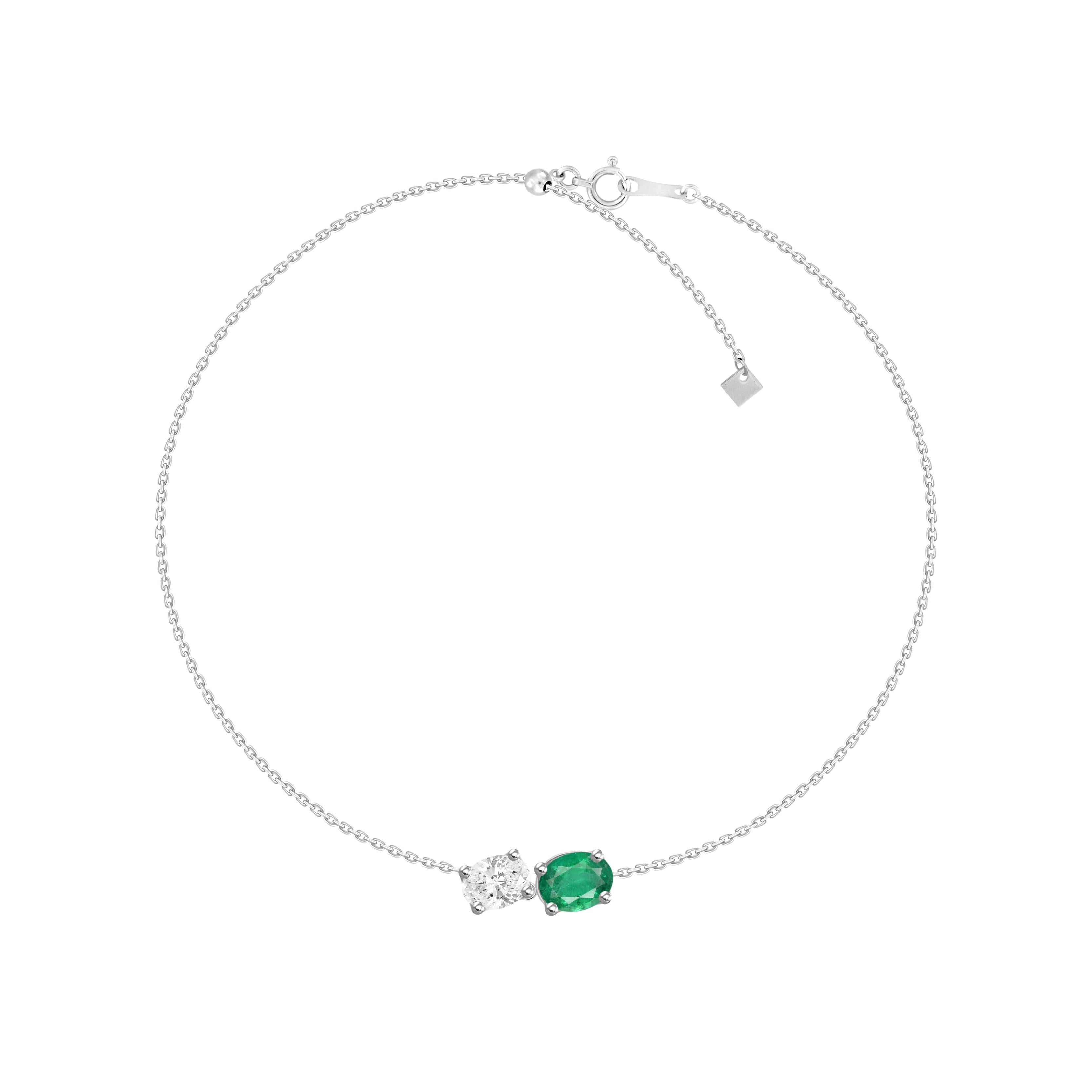 Amy Emerald Diamond Bracelet