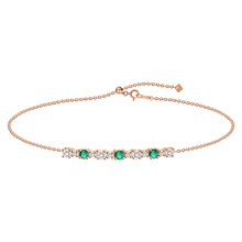 Load image into Gallery viewer, Alessa Emerald Diamond Bracelet
