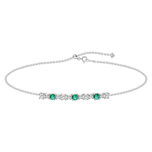 Load image into Gallery viewer, Alessa Emerald Diamond Bracelet
