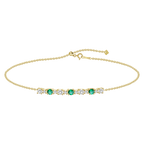 Pulsera de Esmeralda con Diamantes Bracelet Emerald and Diamonds