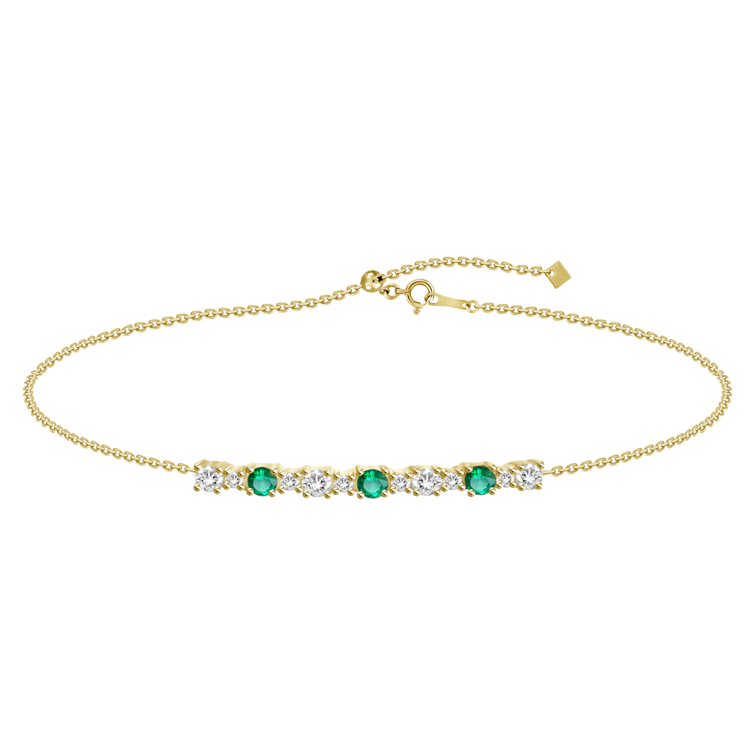 Pulsera de Esmeralda con Diamantes Bracelet Emerald and Diamonds