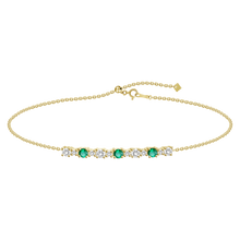 Load image into Gallery viewer, Pulsera de Esmeralda con Diamantes Bracelet Emerald and Diamonds
