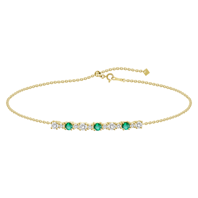 Pulsera de Esmeralda con Diamantes Bracelet Emerald and Diamonds