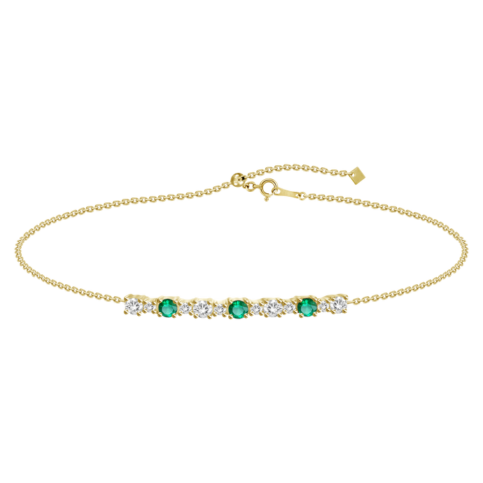 Pulsera de Esmeralda con Diamantes Bracelet Emerald and Diamonds