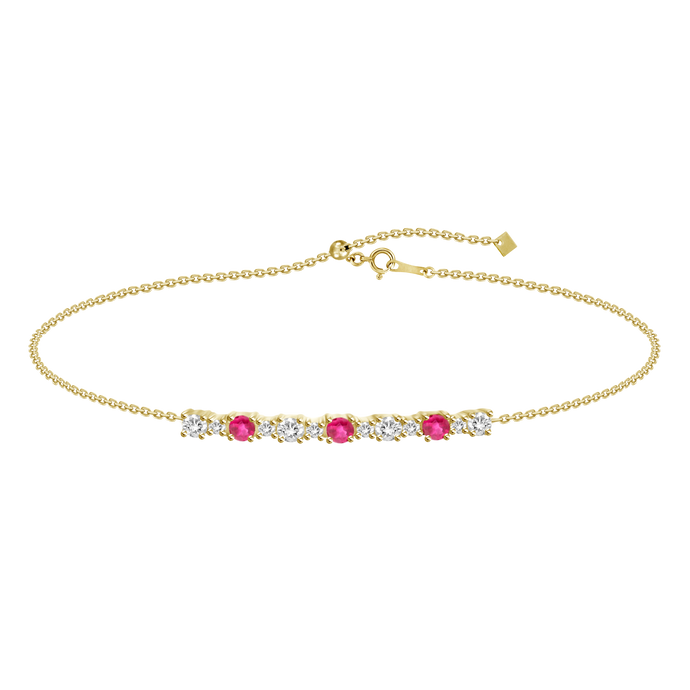 Amelie Ruby Diamond Bracelet