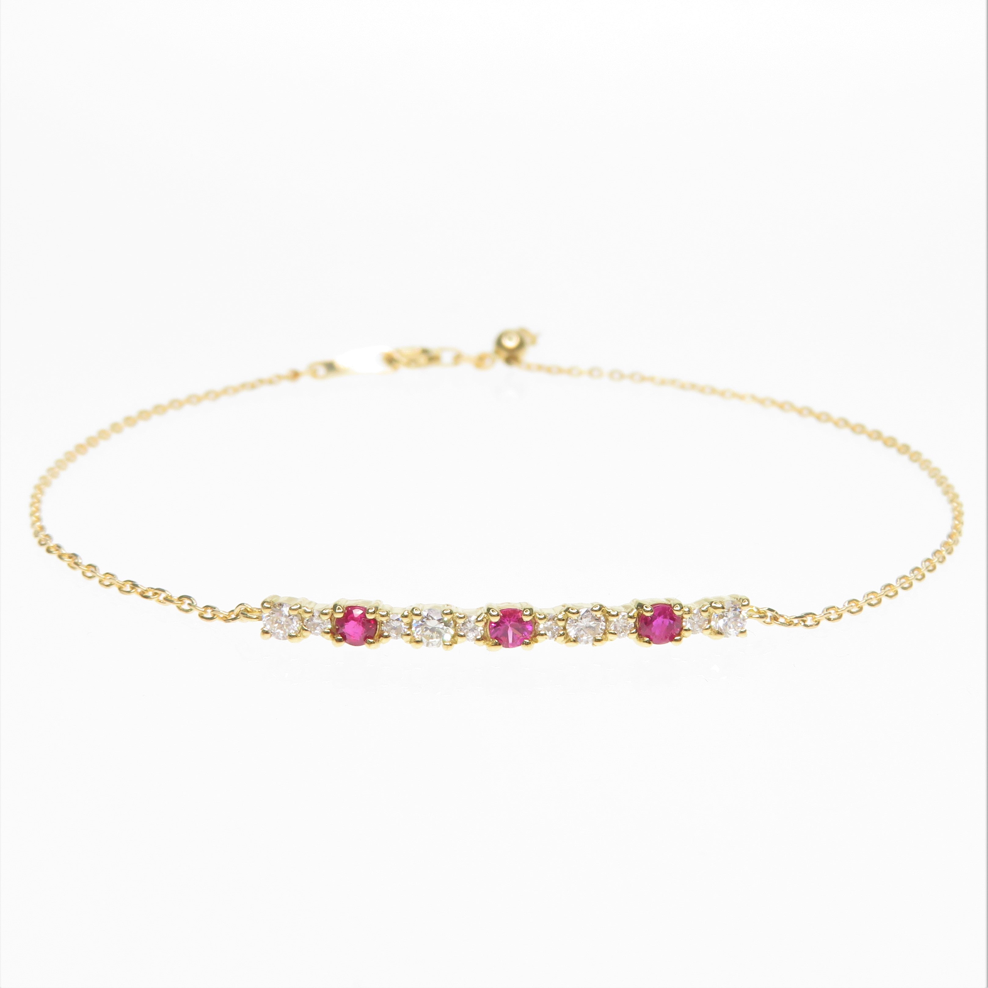 Amelie Ruby Diamond Bracelet