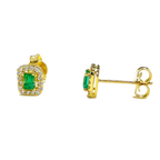 Lauren Emerald Diamond Studs