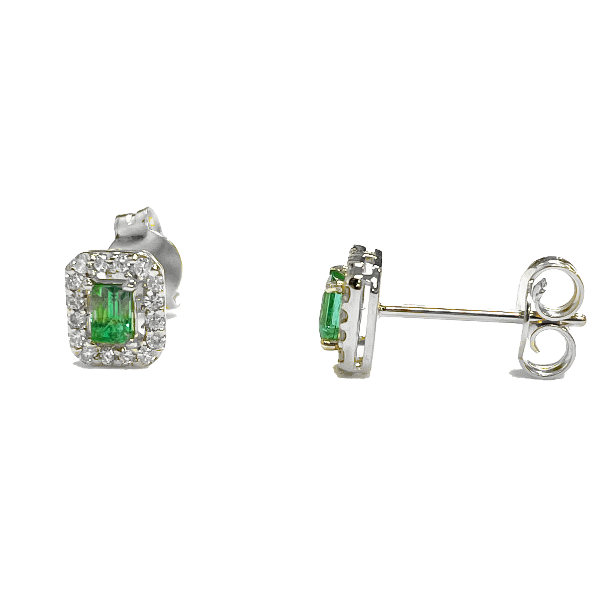 Lauren Emerald Diamond Studs