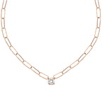 Franchesca Diamond Paper Clip Necklace