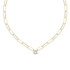 Franchesca Diamond Paper Clip Necklace