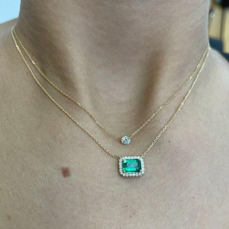 Palmira Emerald Diamond Necklace