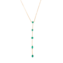Load image into Gallery viewer, Vega Emerald Lariat Necklace
