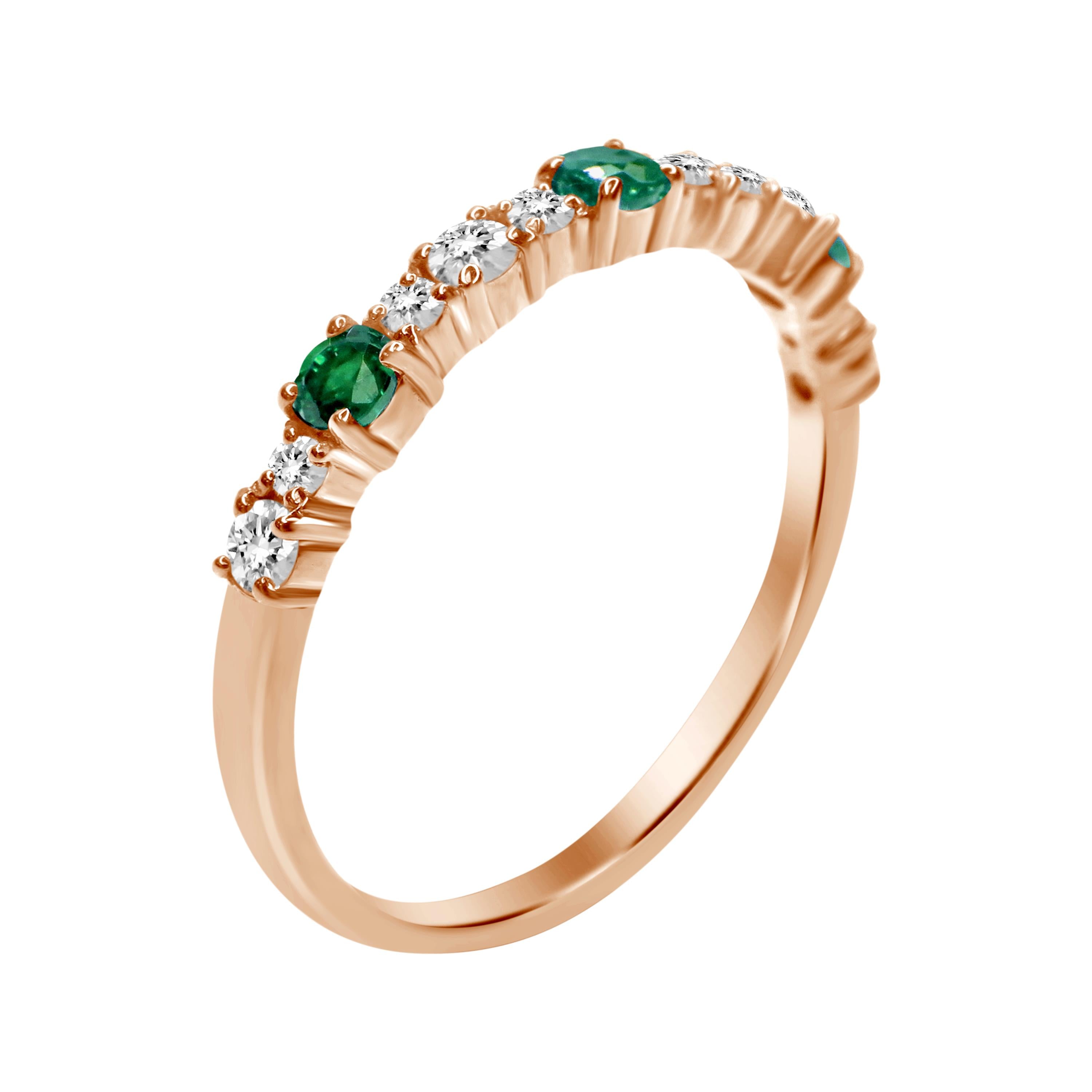 Emilia Emerald Diamond Ring