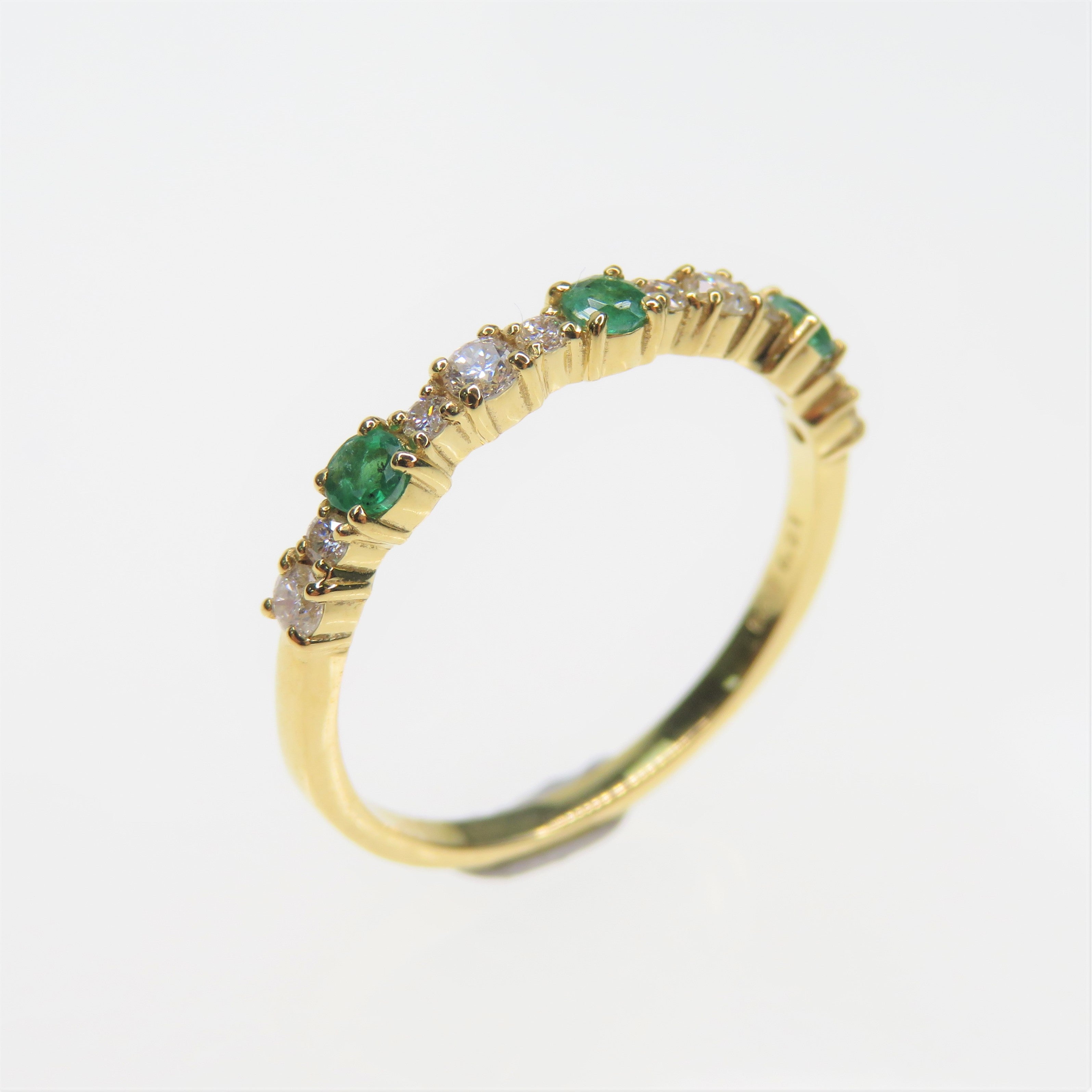 Emilia Emerald Diamond Ring