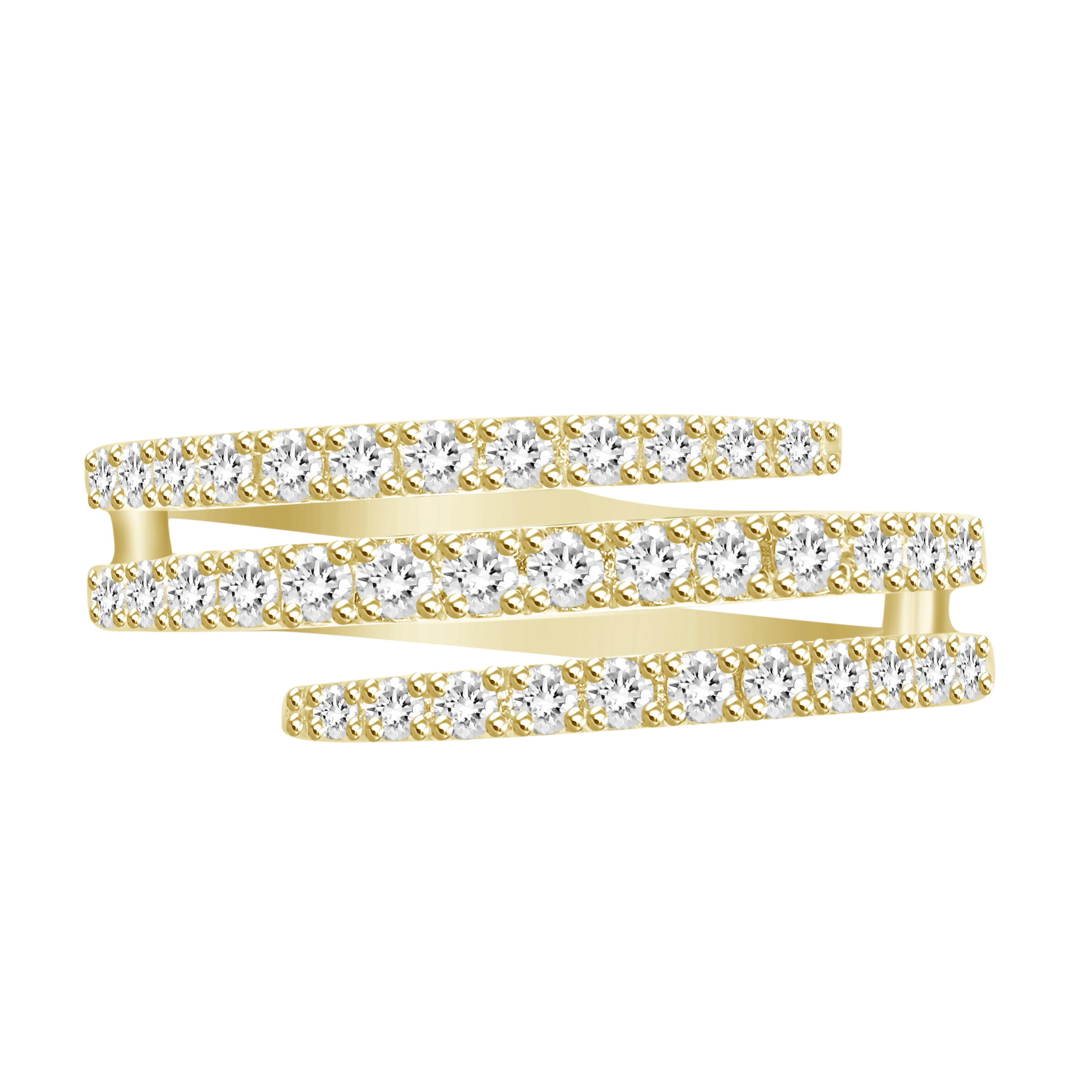 Anillo de diamantes en espiral