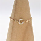 Maria Alphabet Diamond Chain Ring