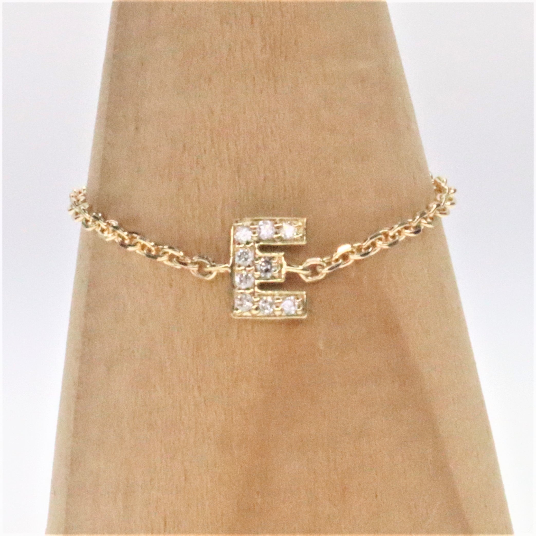 Maria Alphabet Diamond Chain Ring