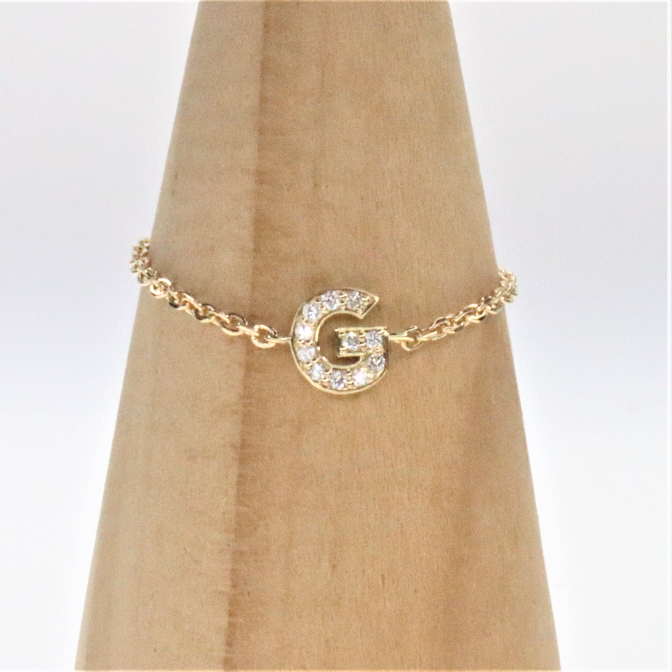 Maria Alphabet Diamond Chain Ring