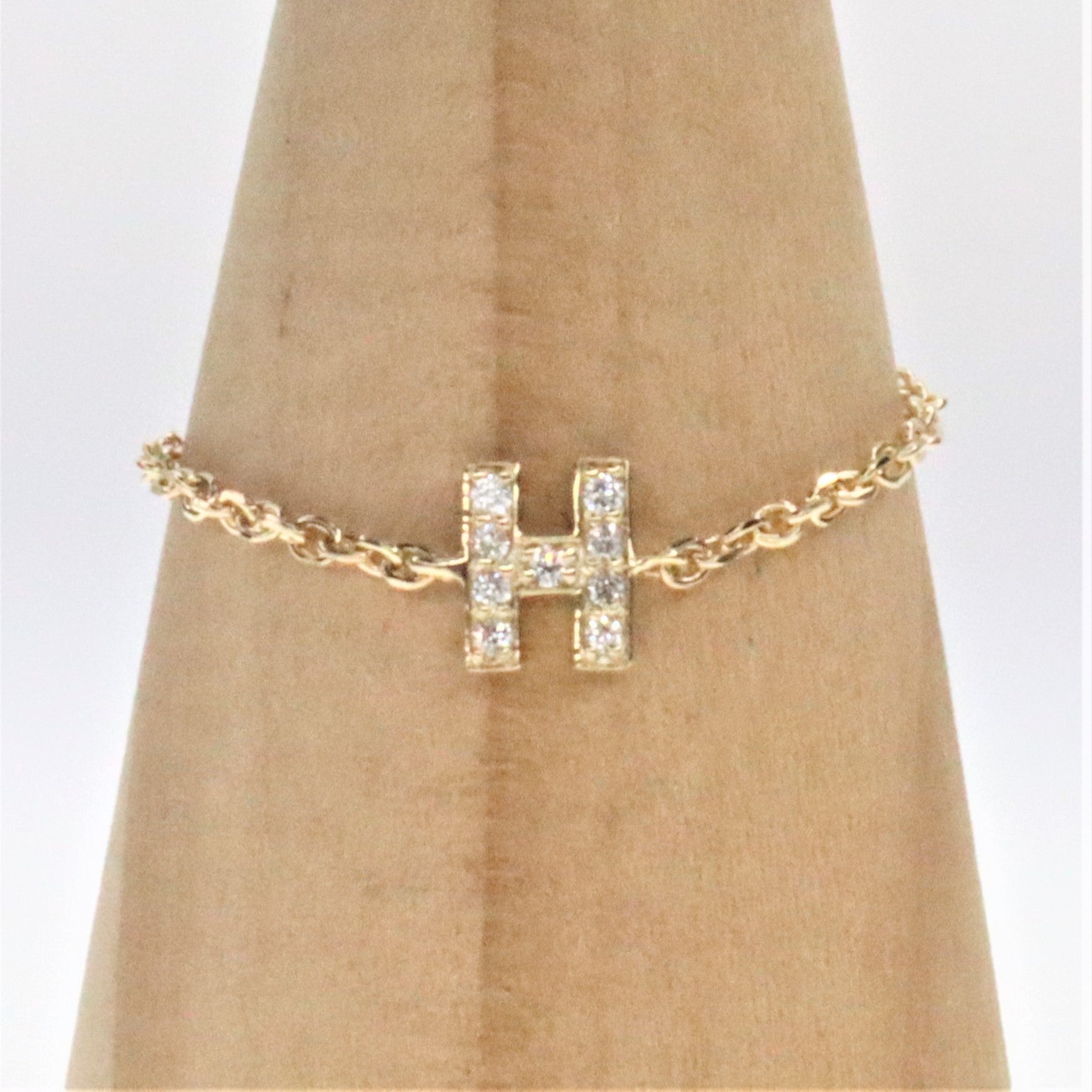 Maria Alphabet Diamond Chain Ring