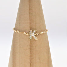 Load image into Gallery viewer, Maria Alphabet Diamond Chain Ring
