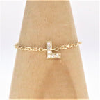 Maria Alphabet Diamond Chain Ring
