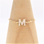 Maria Alphabet Diamond Chain Ring