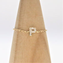 Load image into Gallery viewer, Maria Alphabet Diamond Chain Ring
