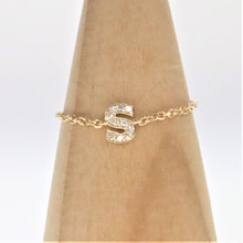 Load image into Gallery viewer, Maria Alphabet Diamond Chain Ring
