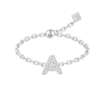 Maria Alphabet Diamond Chain Ring