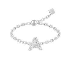 Load image into Gallery viewer, Maria Alphabet Diamond Chain Ring
