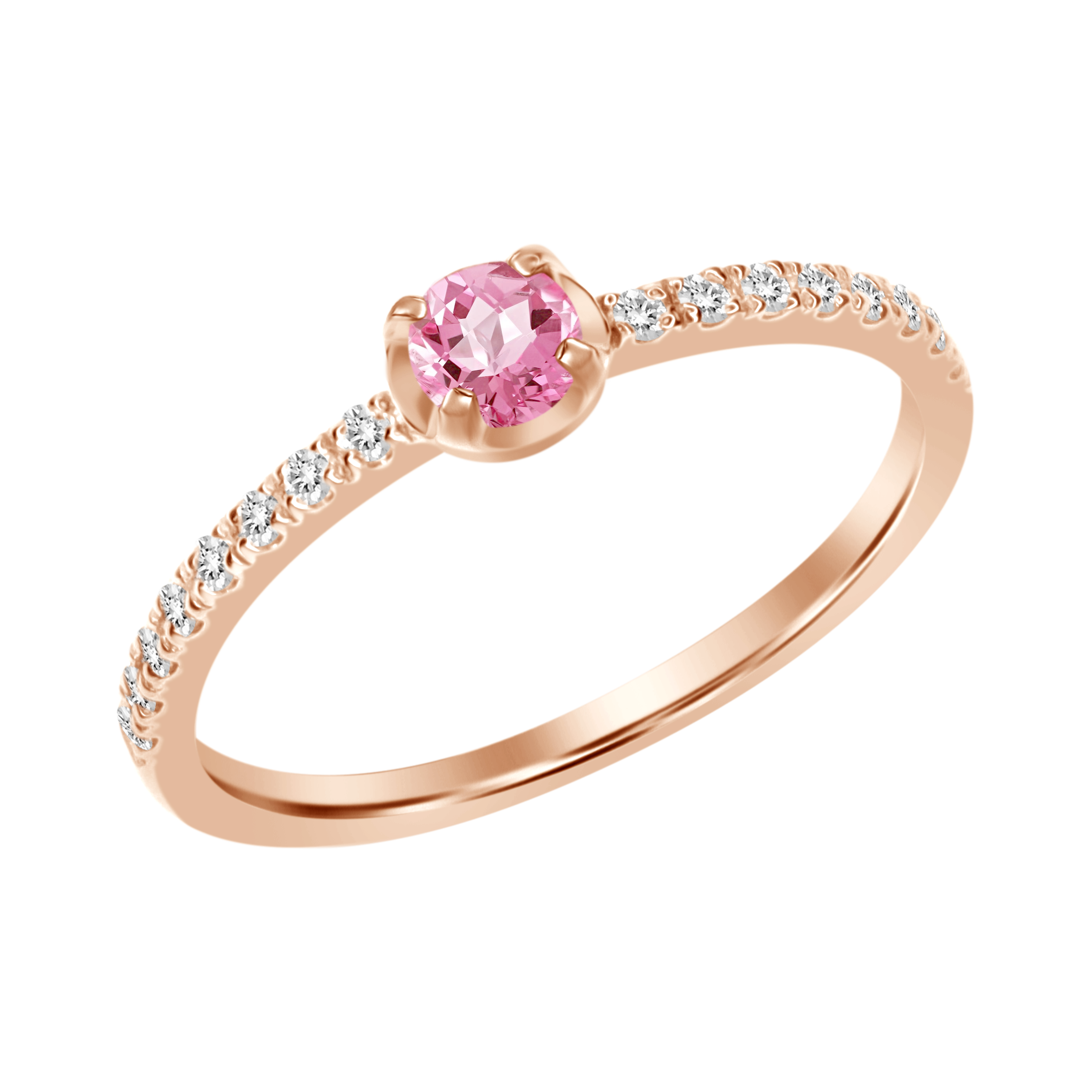Giovanna Pink Sapphire Diamond Ring