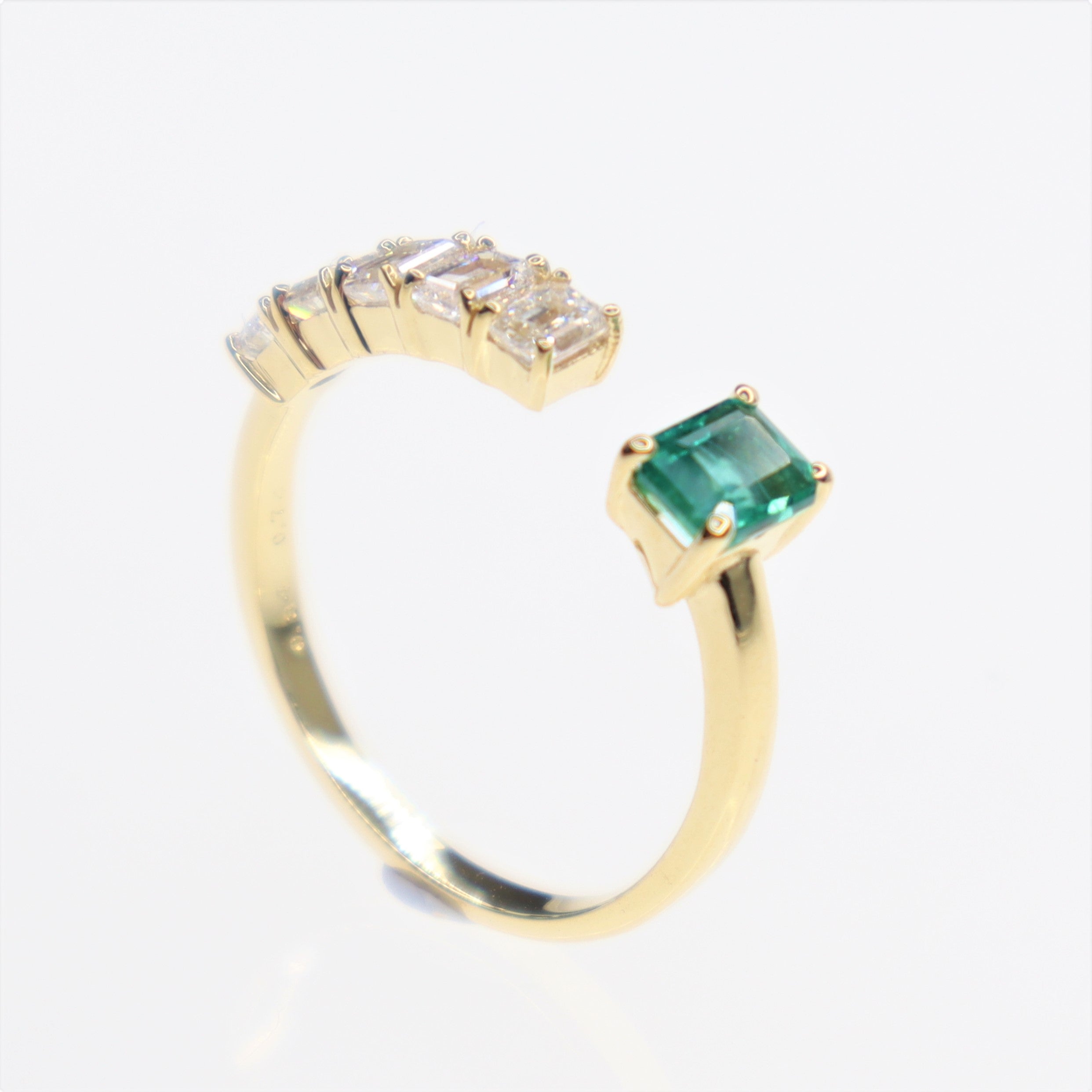 Eugenia Diamond Emerald Ring