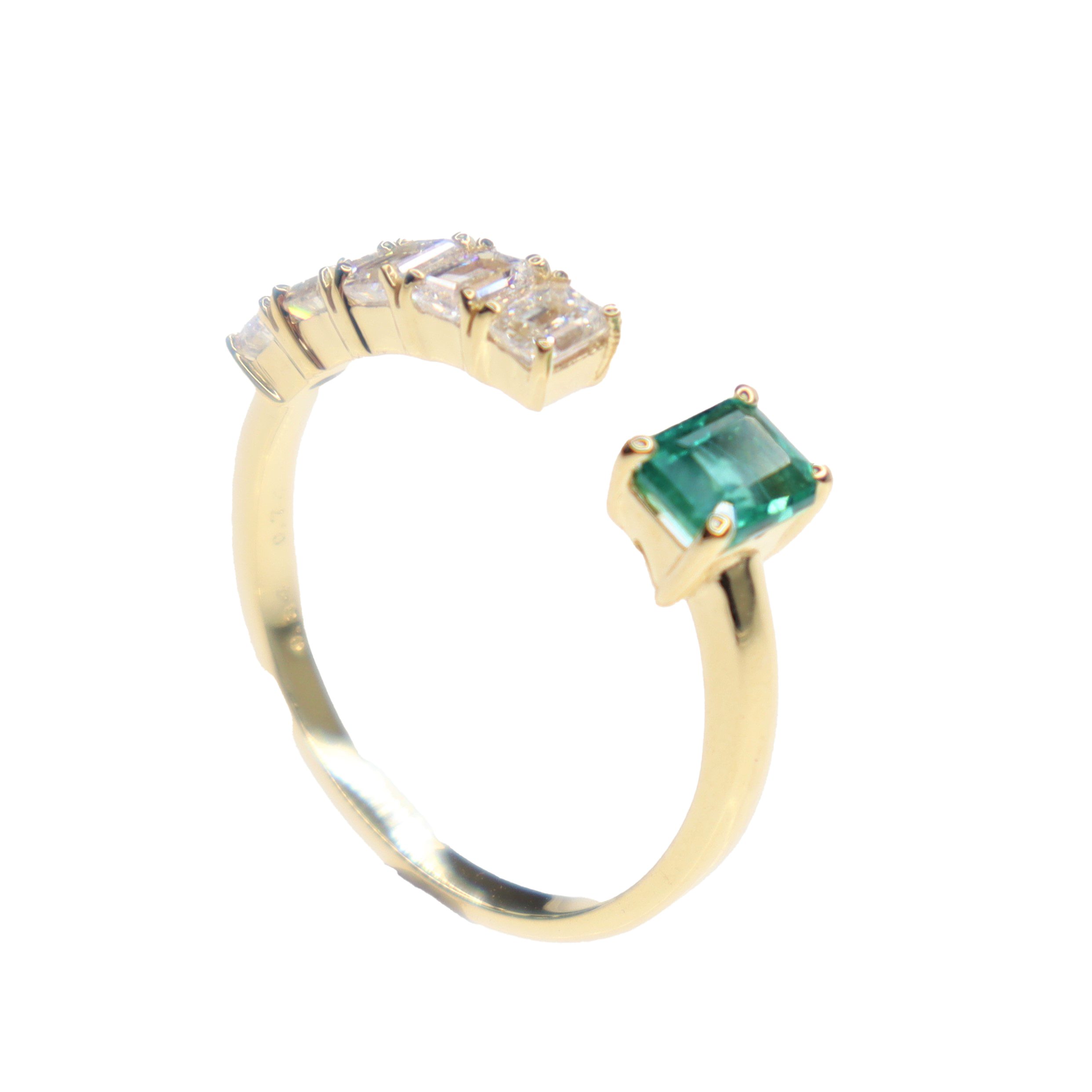 Eugenia Diamond Emerald Ring