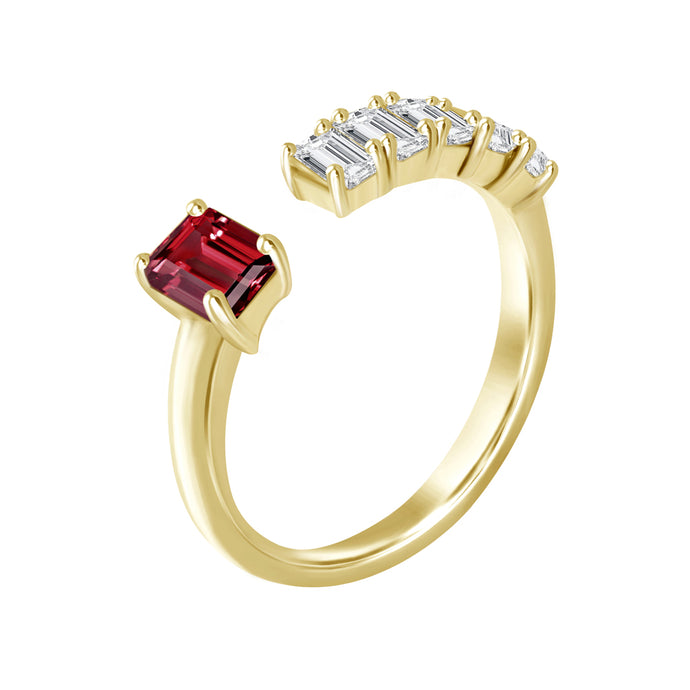 Angela Diamond Ruby Ring